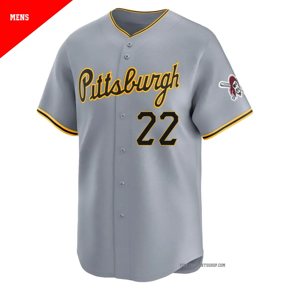 Men s 22 Andrew McCutchen Pittsburgh Pirates Gray Limited Away Jersey