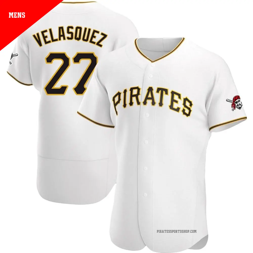 Men's ＃27 Vince Velasquez Pittsburgh Pirates White Authentic Home Jersey