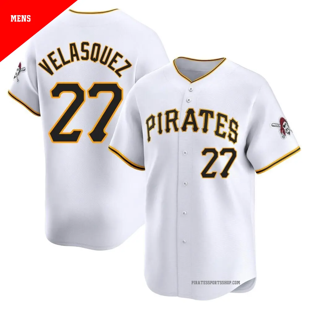 Men's ＃27 Vince Velasquez Pittsburgh Pirates White Limited Home Jersey