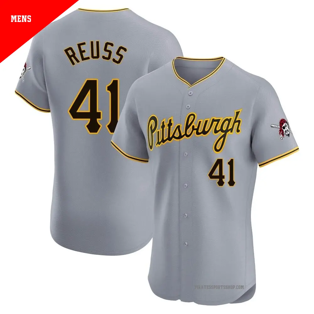 Men's ＃41 Jerry Reuss Pittsburgh Pirates Gray Elite Road Jersey