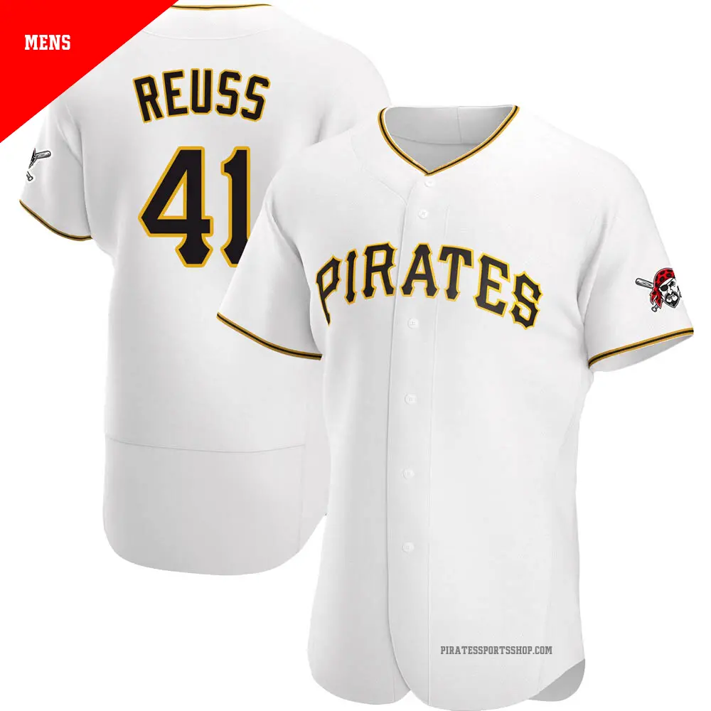 Men's ＃41 Jerry Reuss Pittsburgh Pirates White Authentic Home Jersey