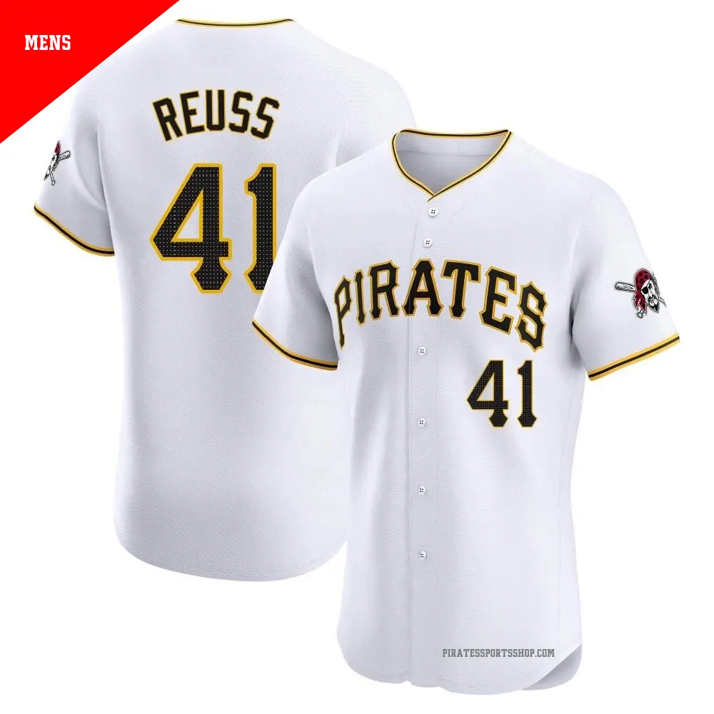 Men's ＃41 Jerry Reuss Pittsburgh Pirates White Elite Home Jersey