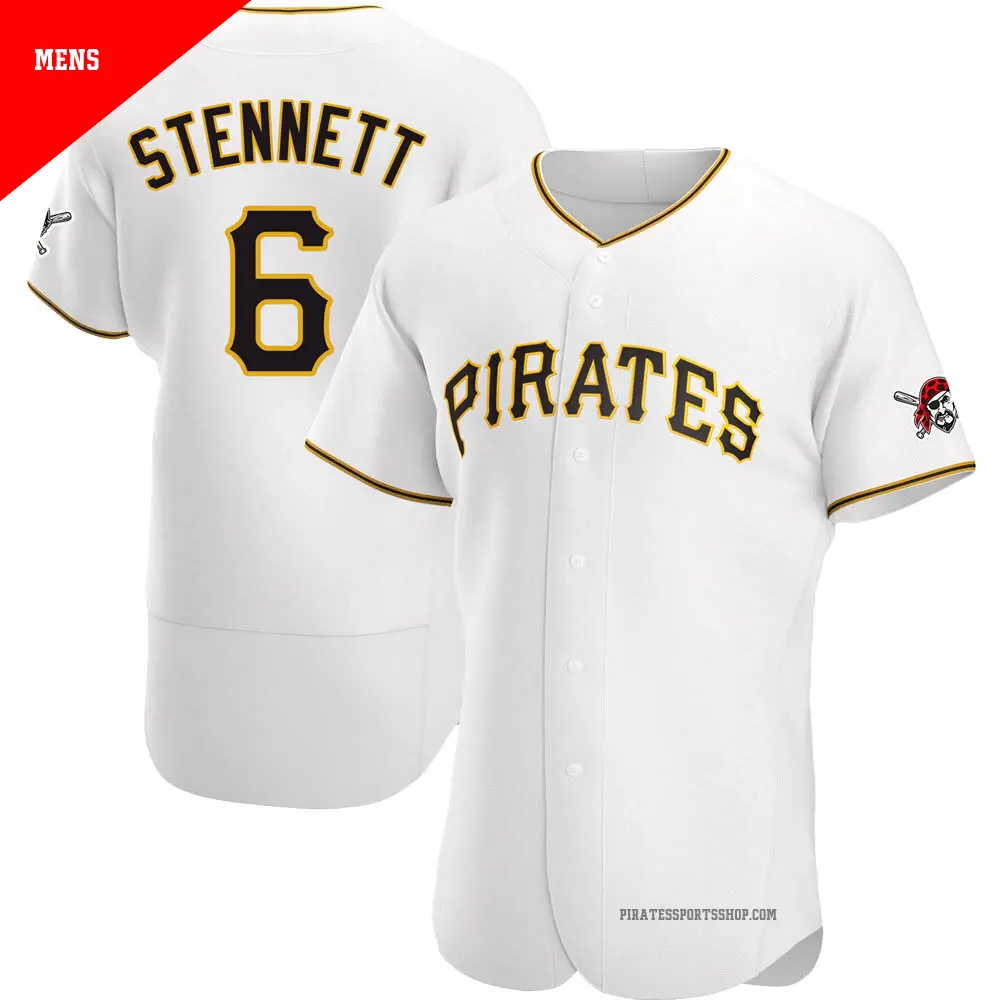 Men's ＃6 Rennie Stennett Pittsburgh Pirates White Authentic Home Jersey