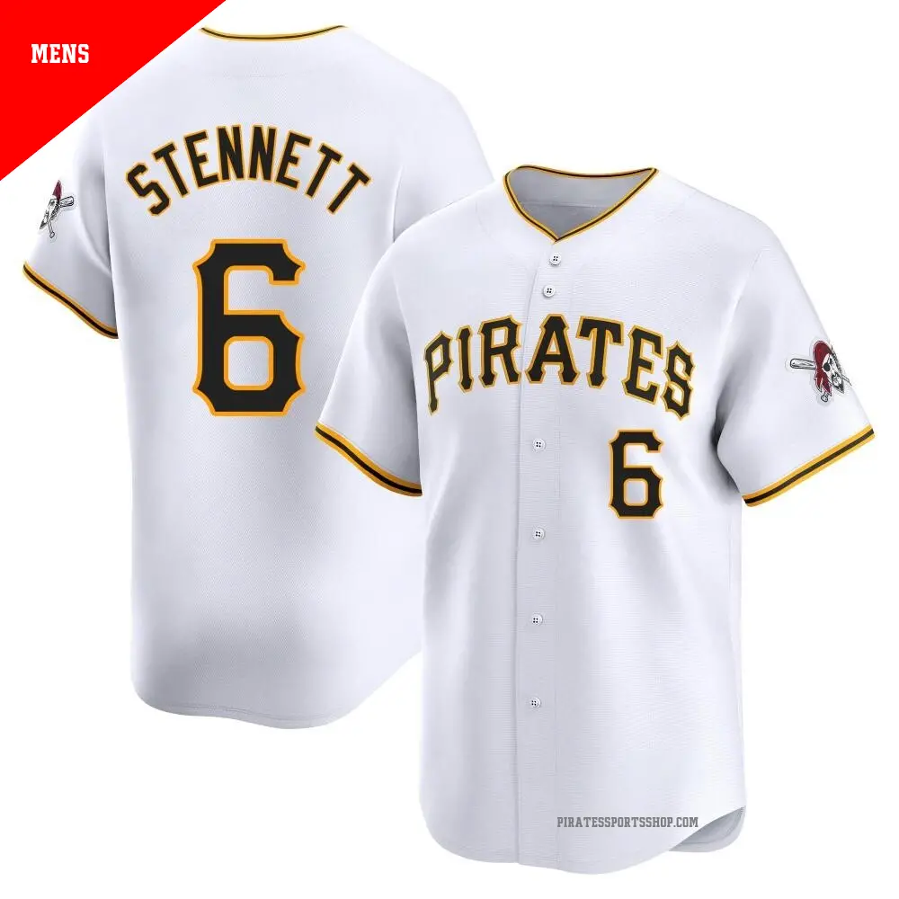 Men's ＃6 Rennie Stennett Pittsburgh Pirates White Limited Home Jersey