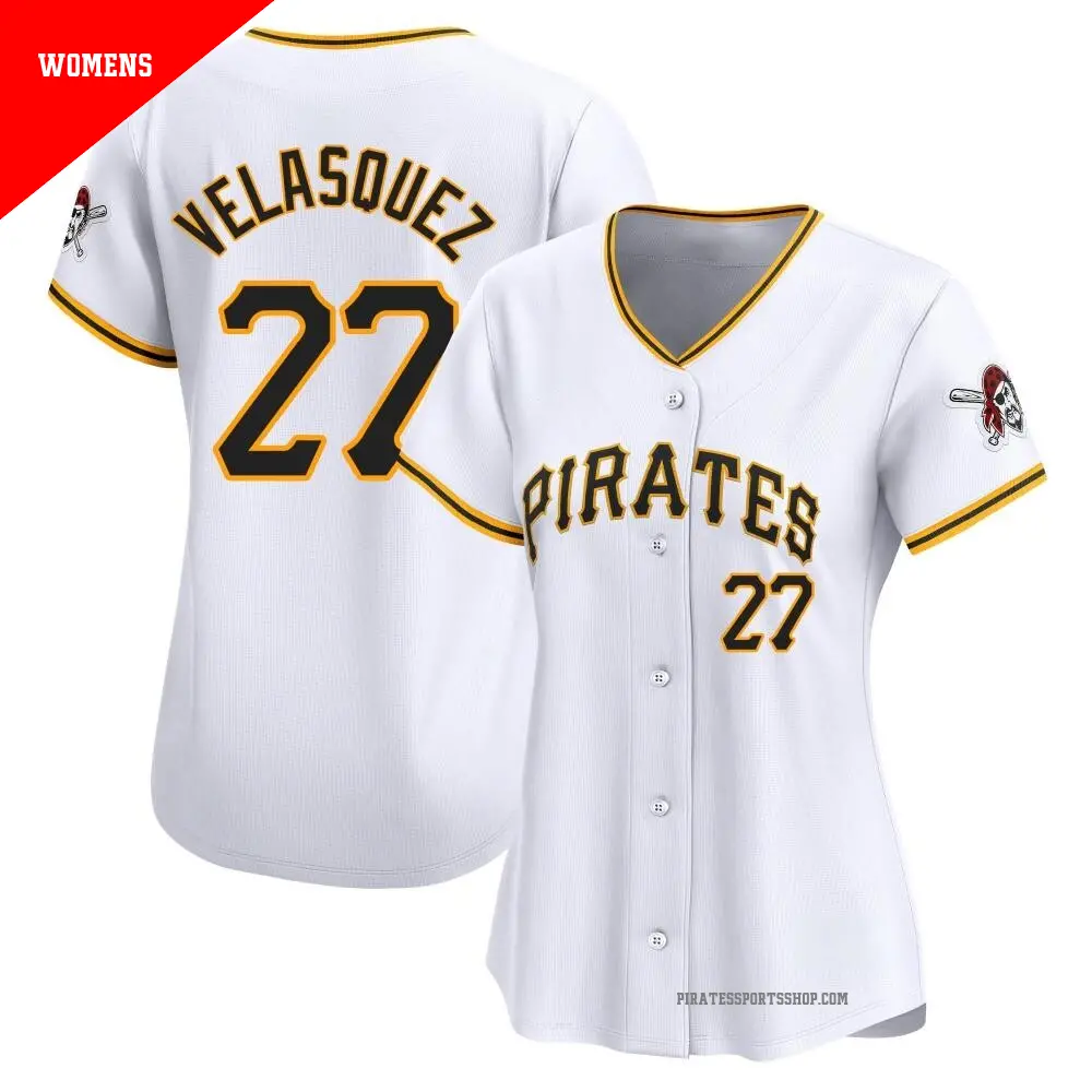 Women's ＃27 Vince Velasquez Pittsburgh Pirates White Limited Home Jersey