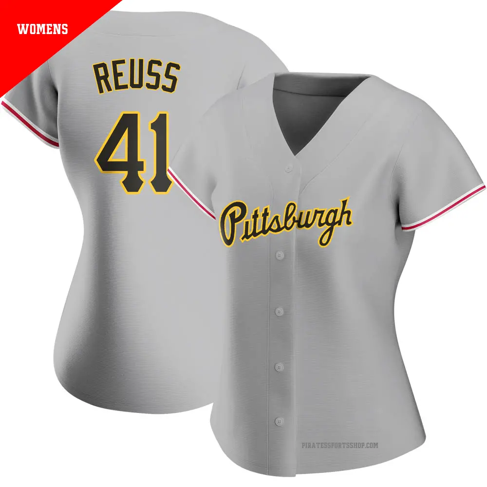 Women's ＃41 Jerry Reuss Pittsburgh Pirates Gray Authentic Road Jersey