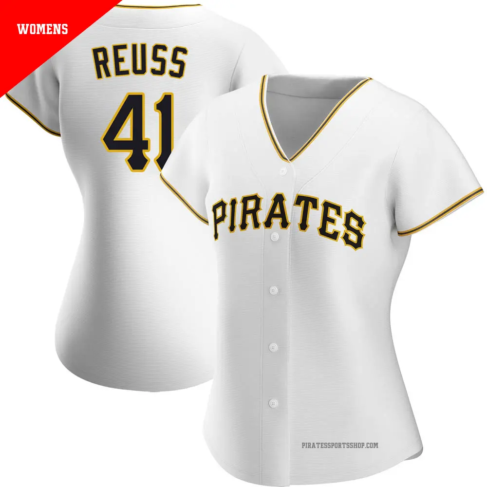 Women's ＃41 Jerry Reuss Pittsburgh Pirates White Authentic Home Jersey