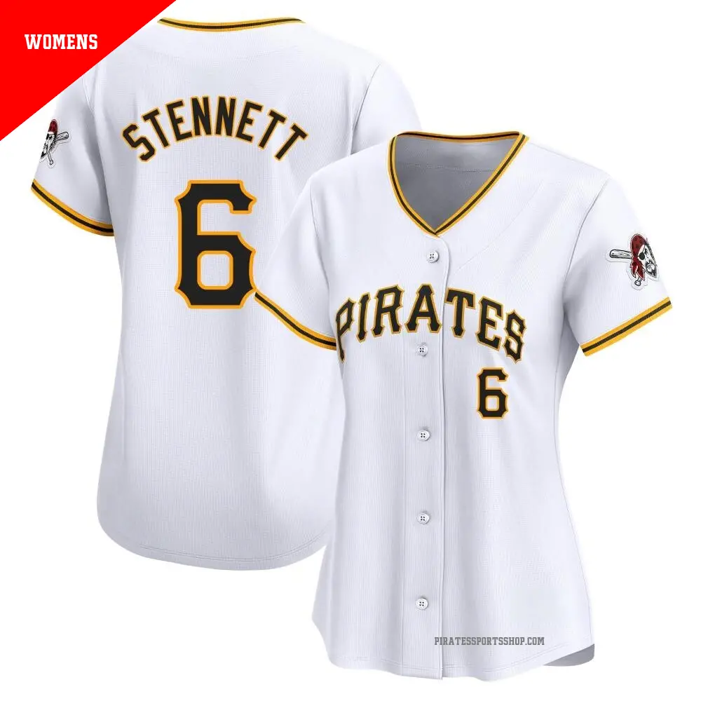 Women's ＃6 Rennie Stennett Pittsburgh Pirates White Limited Home Jersey